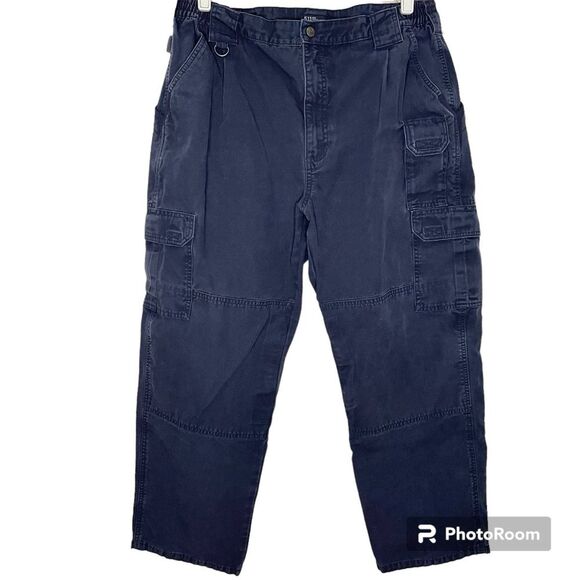 5.11 Tactical Pants Cotton Canvas Two Pair Fire Navy Utility Blue Size 38/30 - Picture 3 of 12